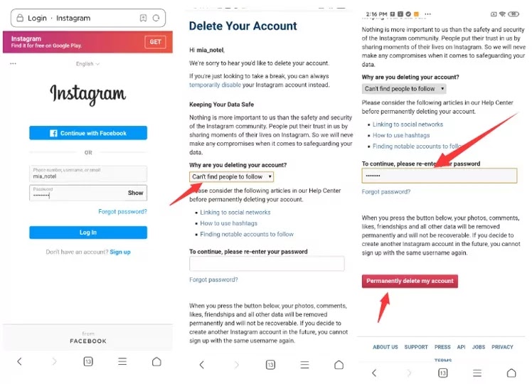 How to Delete Instagram Account