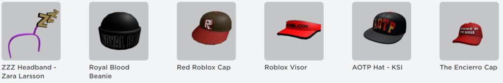 Roblox Free Accessories ID Codes