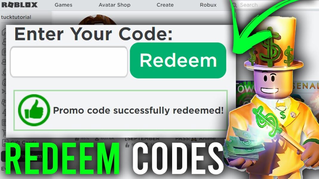 Where is the Code Redemption Page on Roblox