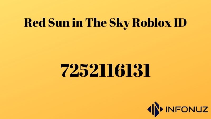 Red Sun in The Sky Roblox ID